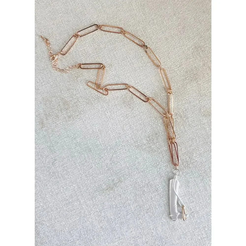 Silver and gold 22”(adjustable) equestrian boot and stirrup pendant